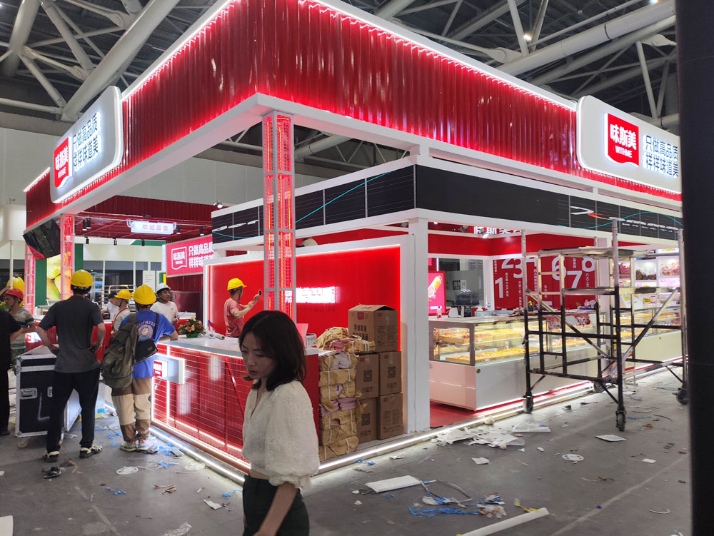 美斯味廣州烘焙展展臺搭建現(xiàn)場